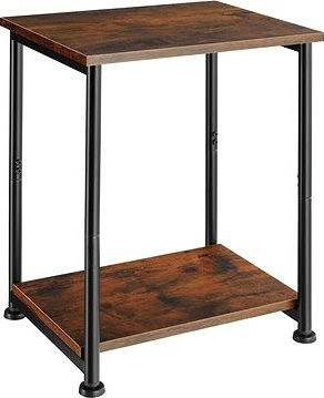 Tectake Odkladací stolík Yonkers 38,5 × 30 × 51,5 cm, Industrial tmavé drevo