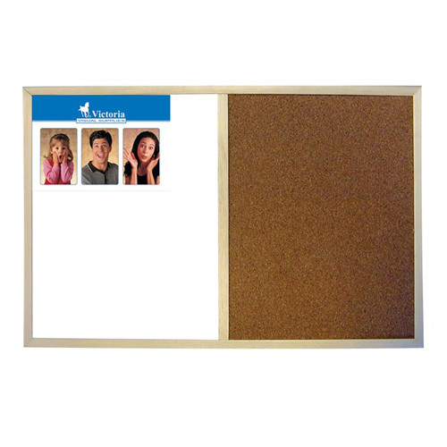 VICTORIA - Tabuľa v drevenom ráme, kombinovaná, 40 x 60 cm
