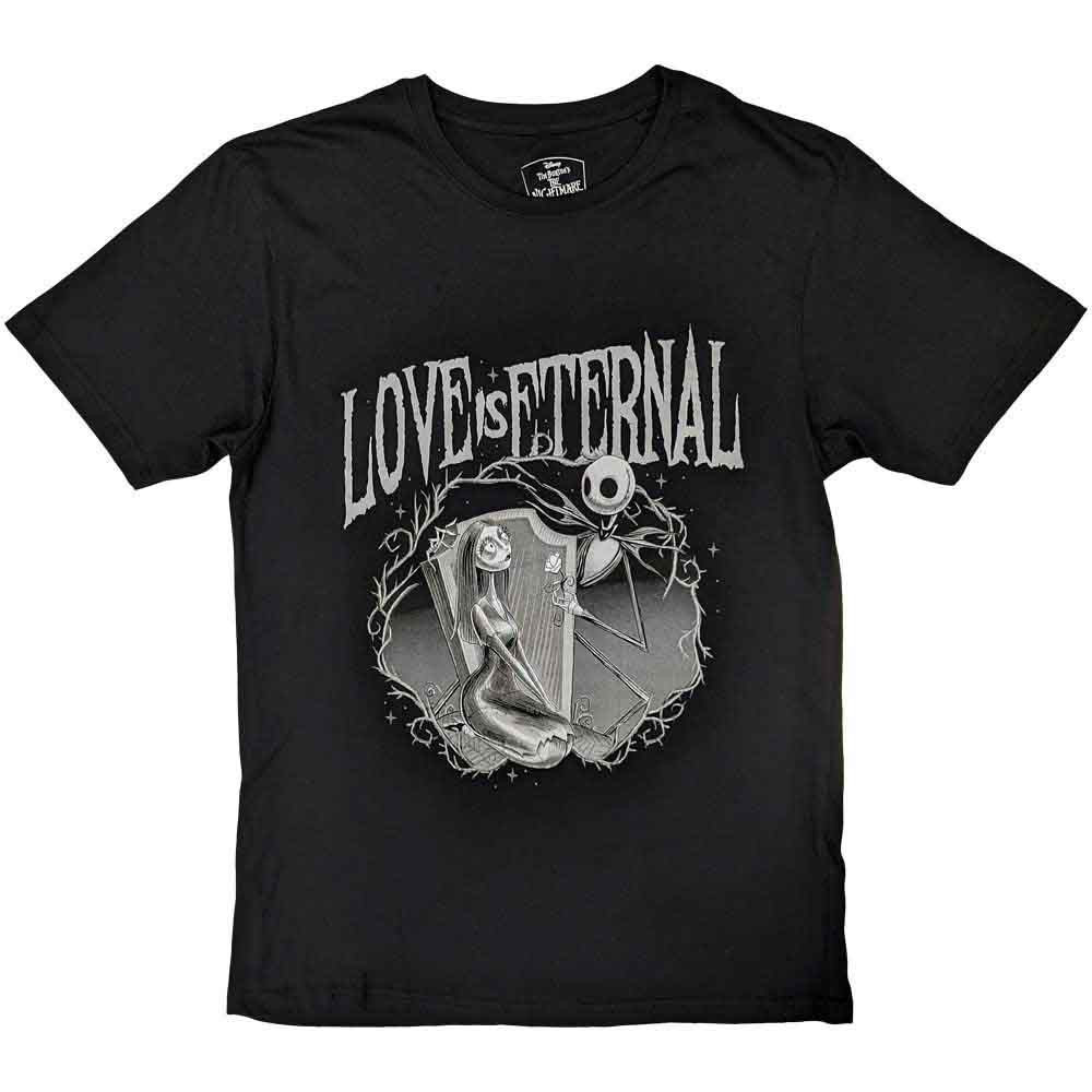 RockOff The Nightmare Before Christmas unisex tričko: JACK & SALLY LOVE IS ETERNAL - čierna Veľkosť: S