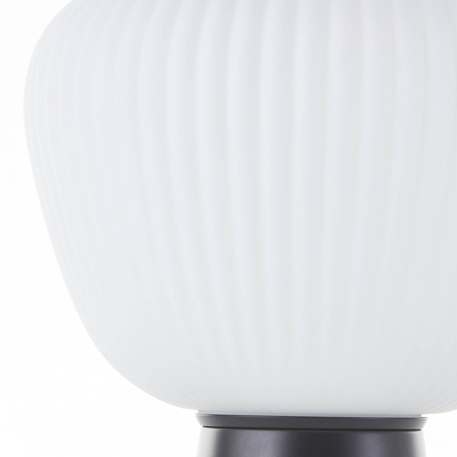 Stolná lampa Kaizen, výška 25 cm, opál, sklo