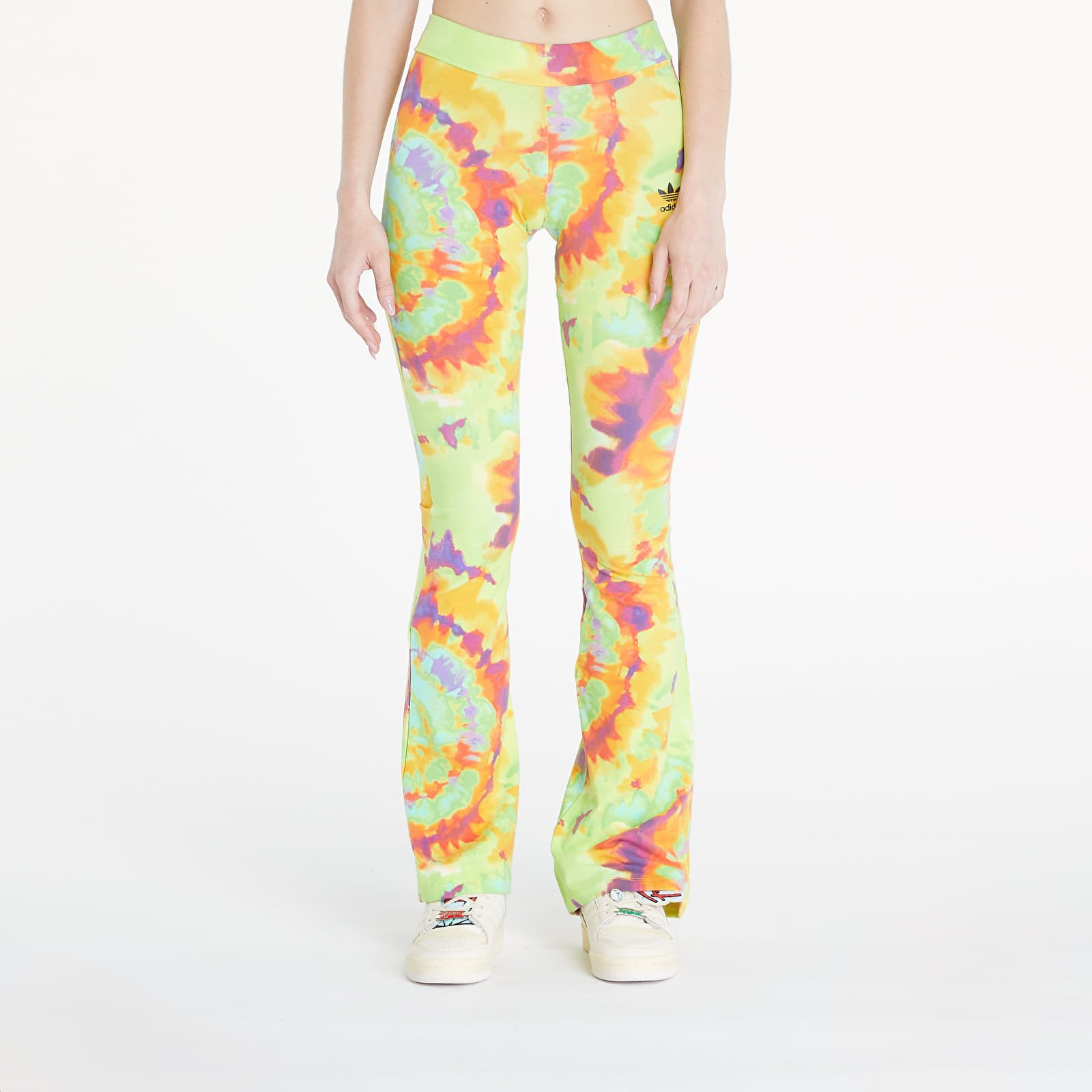Legíny adidas Tie-Dyed Flared Pant Yellow/ Multicolor XS