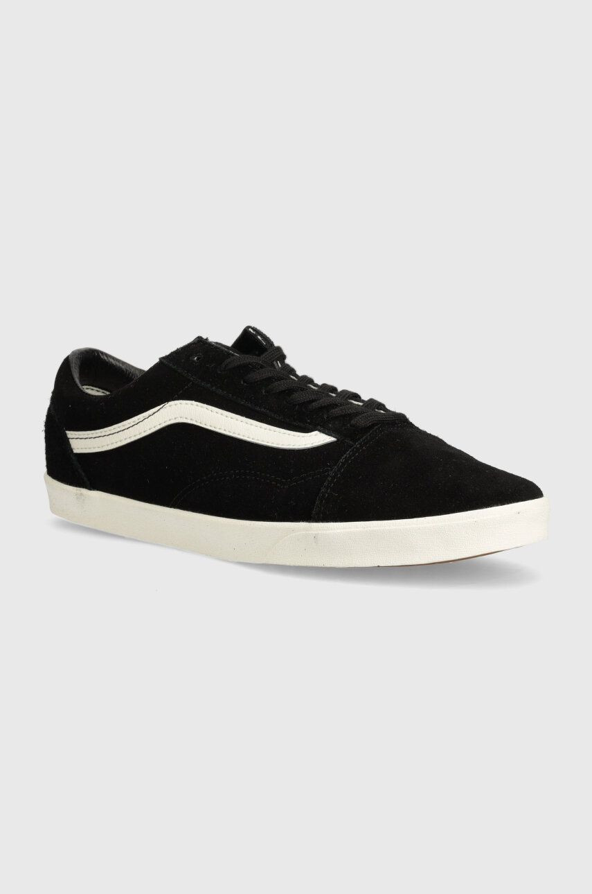 Semišové tenisky Vans Old Skool Lowpro čierna farba, VN000D0E1KP1