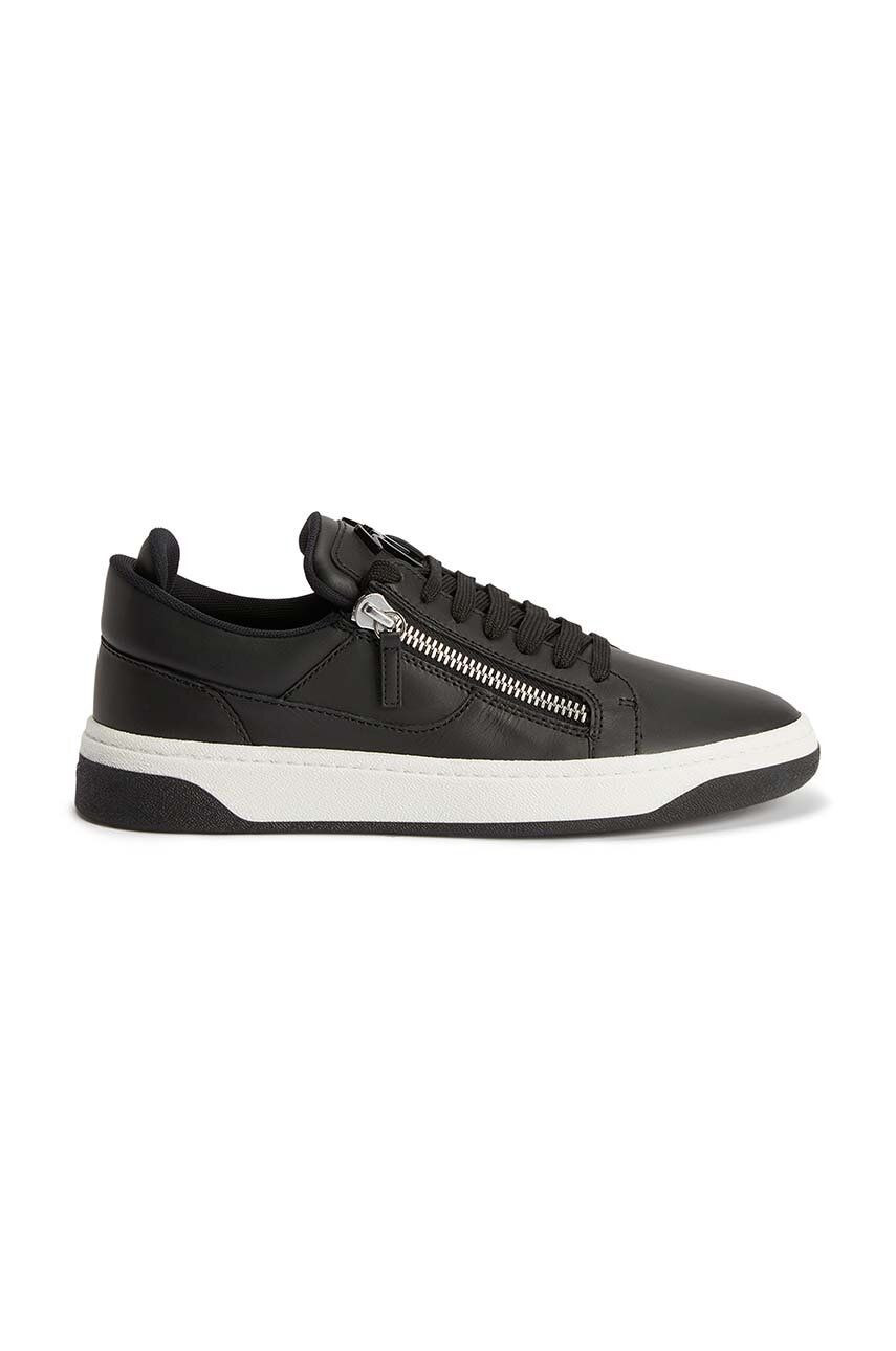 Kožené tenisky Giuseppe Zanotti GZ čierna farba, RM30035.001