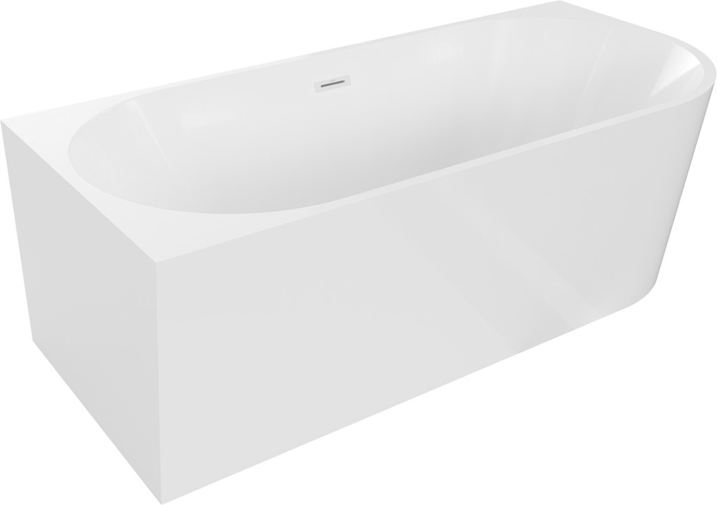MEXEN/S - Mia voľne stojaca rohová vaňa ľavá 180 x 80 cm, biela, sifón a prepad biela 52691808000L-20