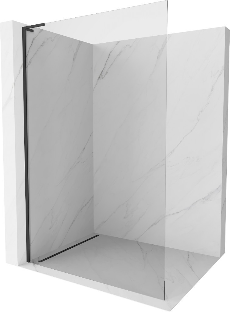 MEXEN/S - Kioto L Sprchová zástena WALK-IN 120 x 200, transparent, čierna 800-120-103-70-00