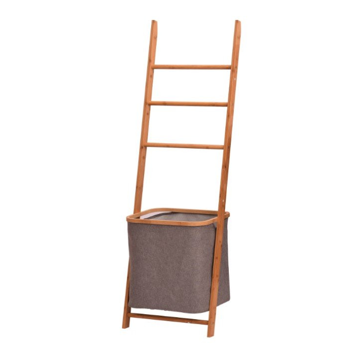 KONDELA Volver stojan na uteráky prírodná / sivá