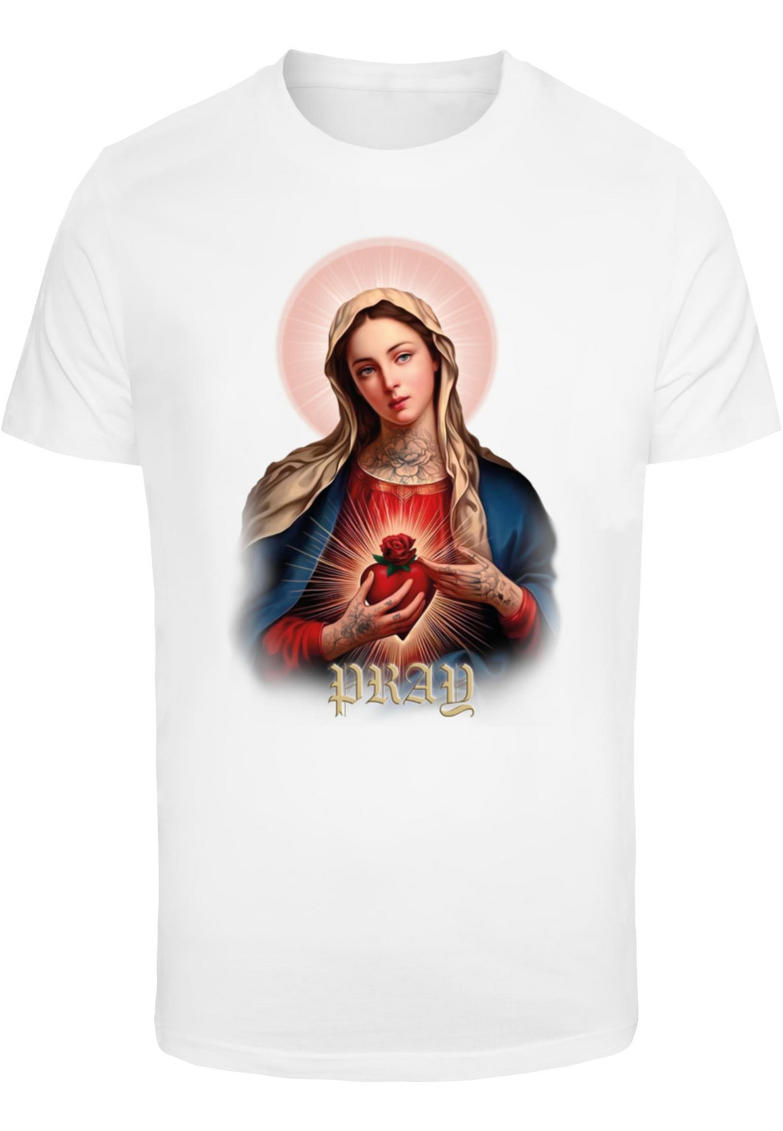 Men's T-shirt Pray Mary white