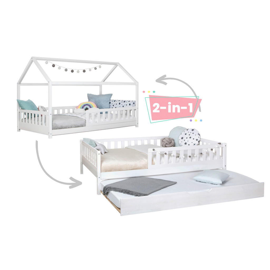 MID.YOU VÝSUVNÁ POSTEĽ, 100/200 cm, biela