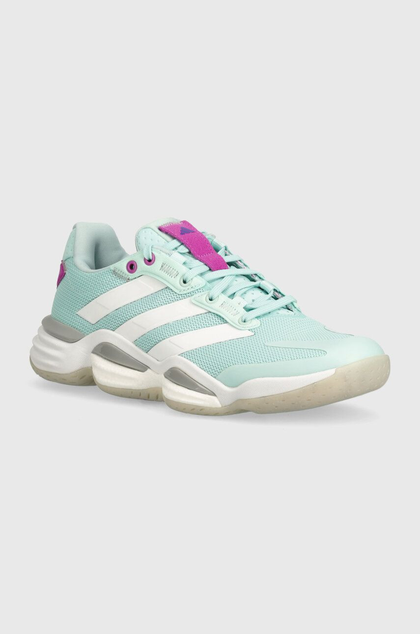 Halová obuv adidas Performance Stabil 16 tyrkysová farba, IE3586