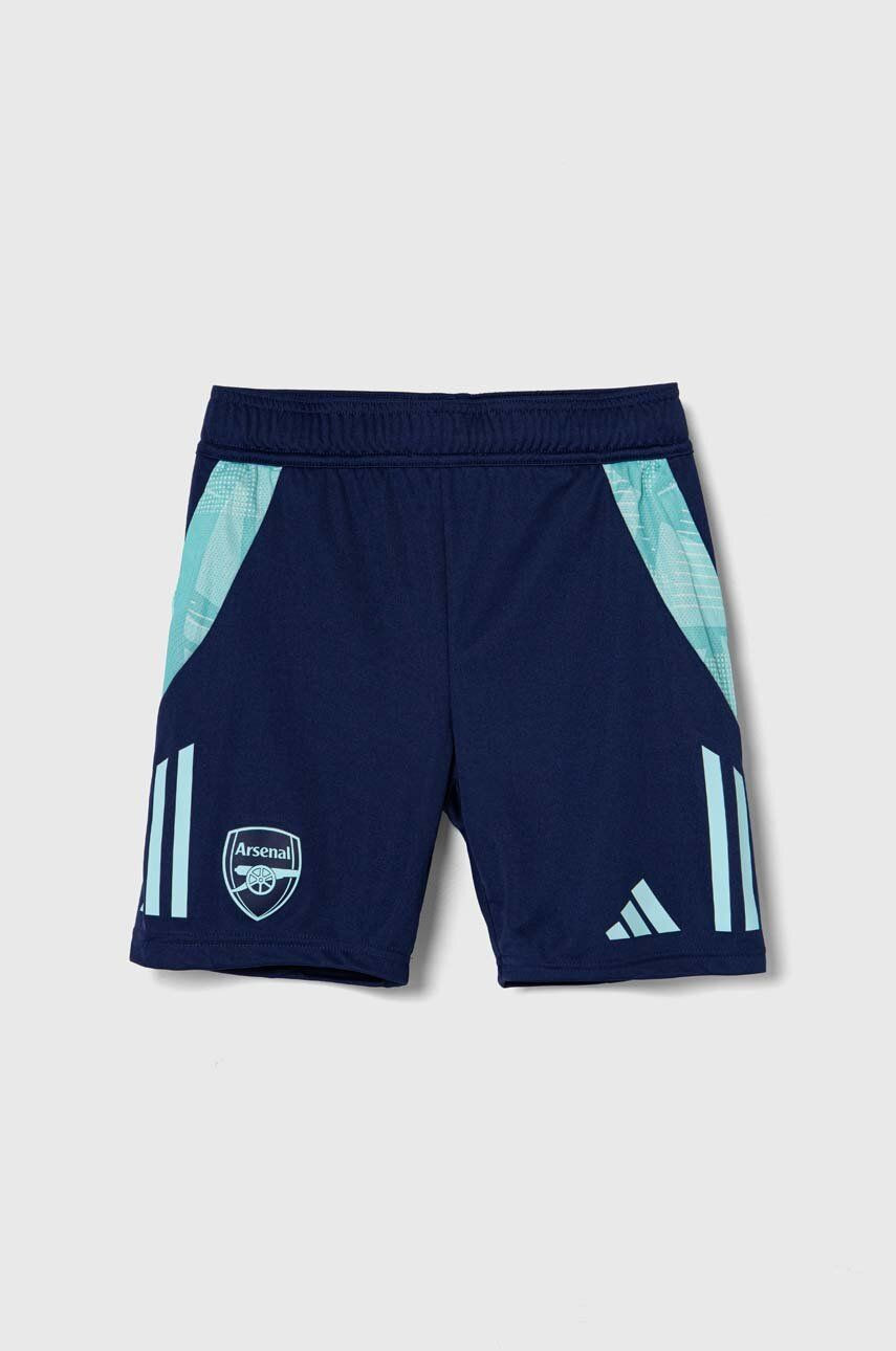 Detské krátke nohavice adidas Performance AFC TR SHO tmavomodrá farba, s potlačou, nastaviteľný pás IT2200