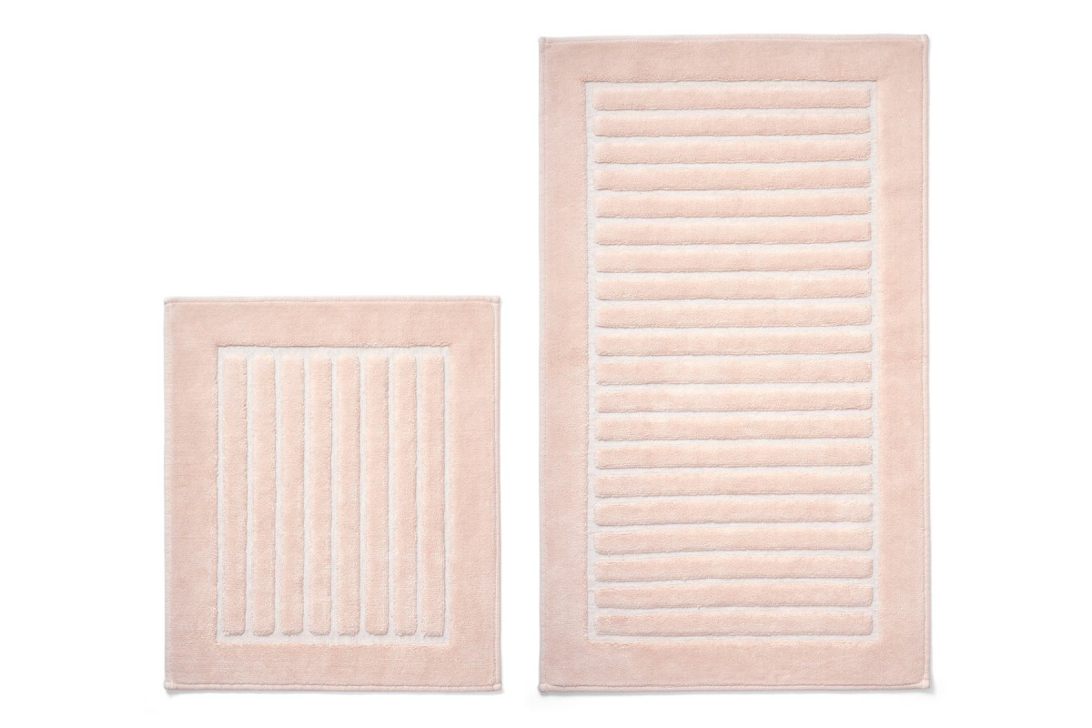 Sada 2 kusů koupelnových předložek Cotton Powder pudrově růžová