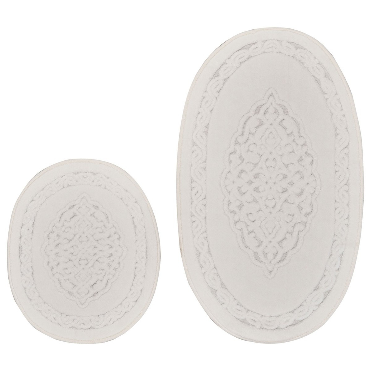 Sada 2 kusů koupelnových předložek Cotton White bílá