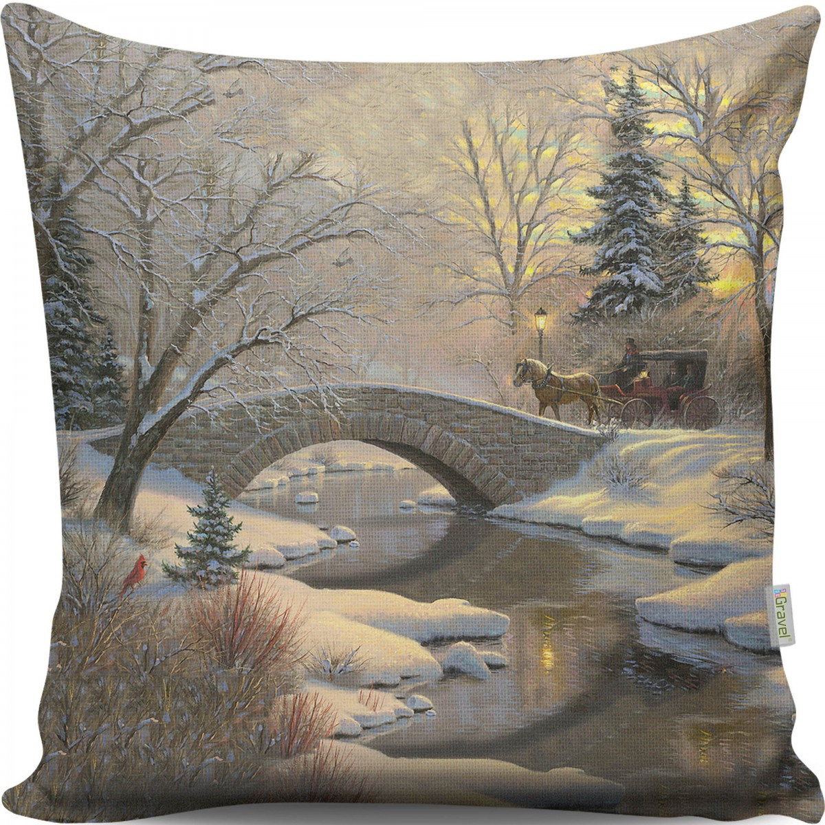 Vánoční dekorační polštář TUNES V 43x43 cm šedý
