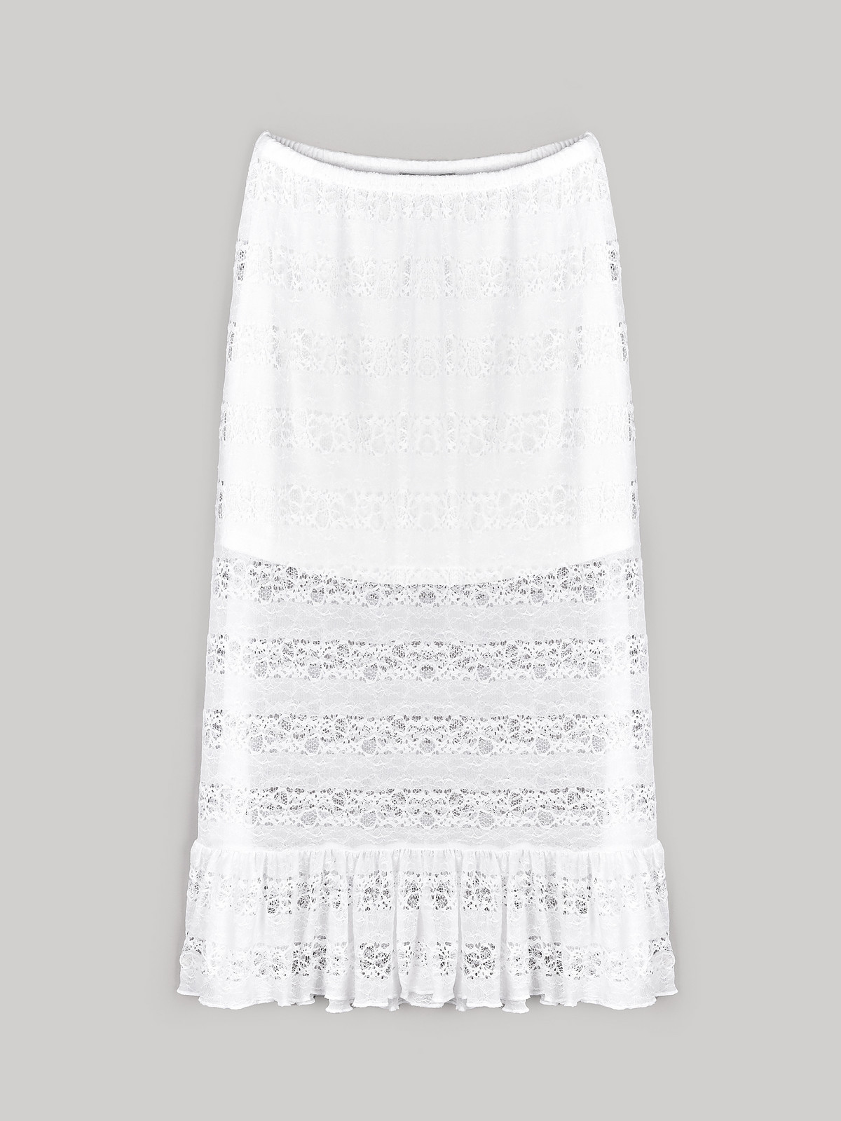 GATE Čipkovaná midi sukňa