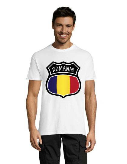 Erb Romania pánske tričko biele 2XL