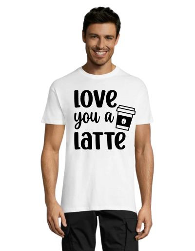 Love you a latte pánske tričko biele 2XL