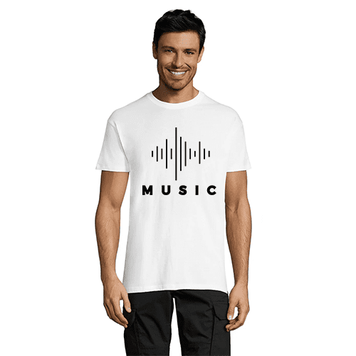 Music pánske tričko biele 2XL