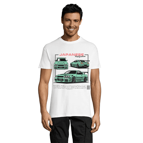 Nissan - GTR R34 pánske tričko biele 2XL