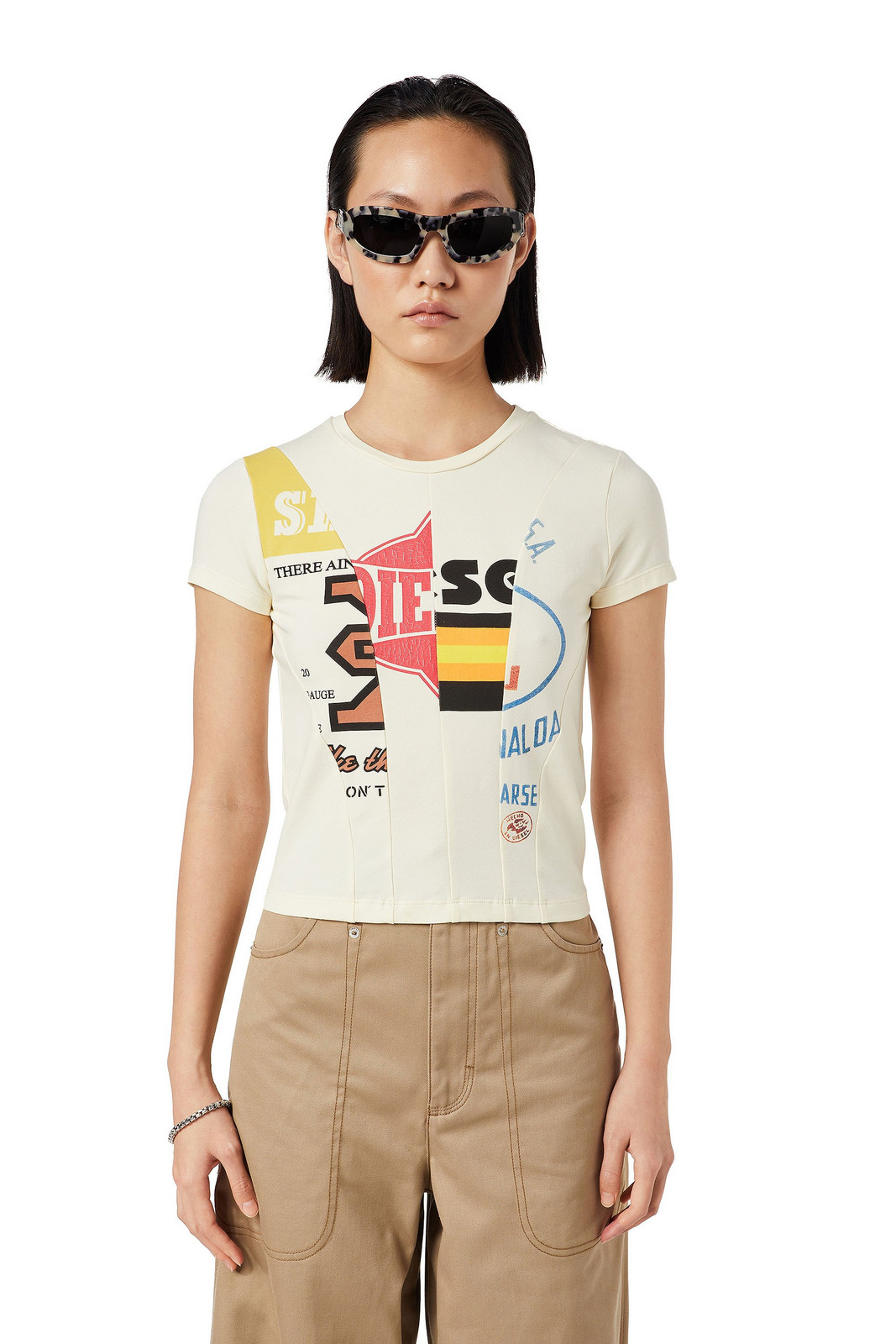 Diesel Tričko - T-CUTIE TANK TOP béžová