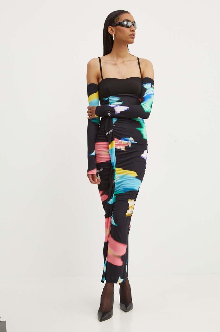 Šaty Moschino Jeans maxi, priliehavá, 0439.8240