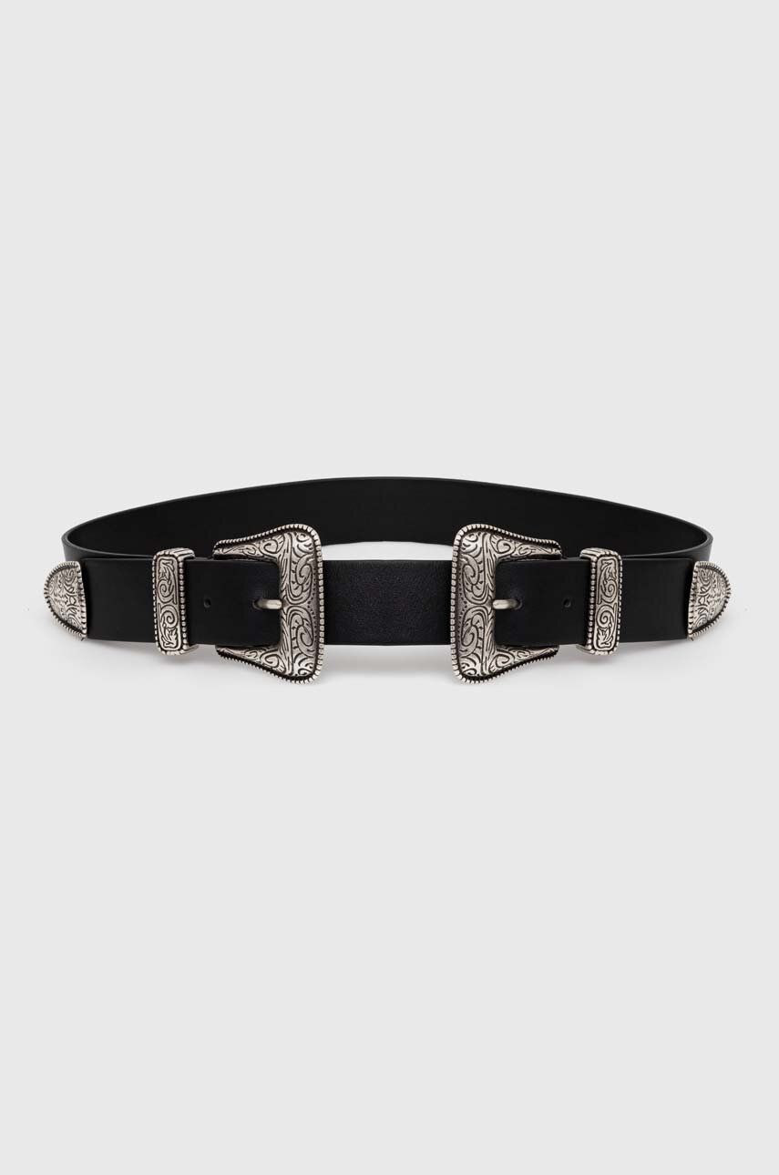 Opasok The Kooples dámsky, čierna farba, AFCE25026K