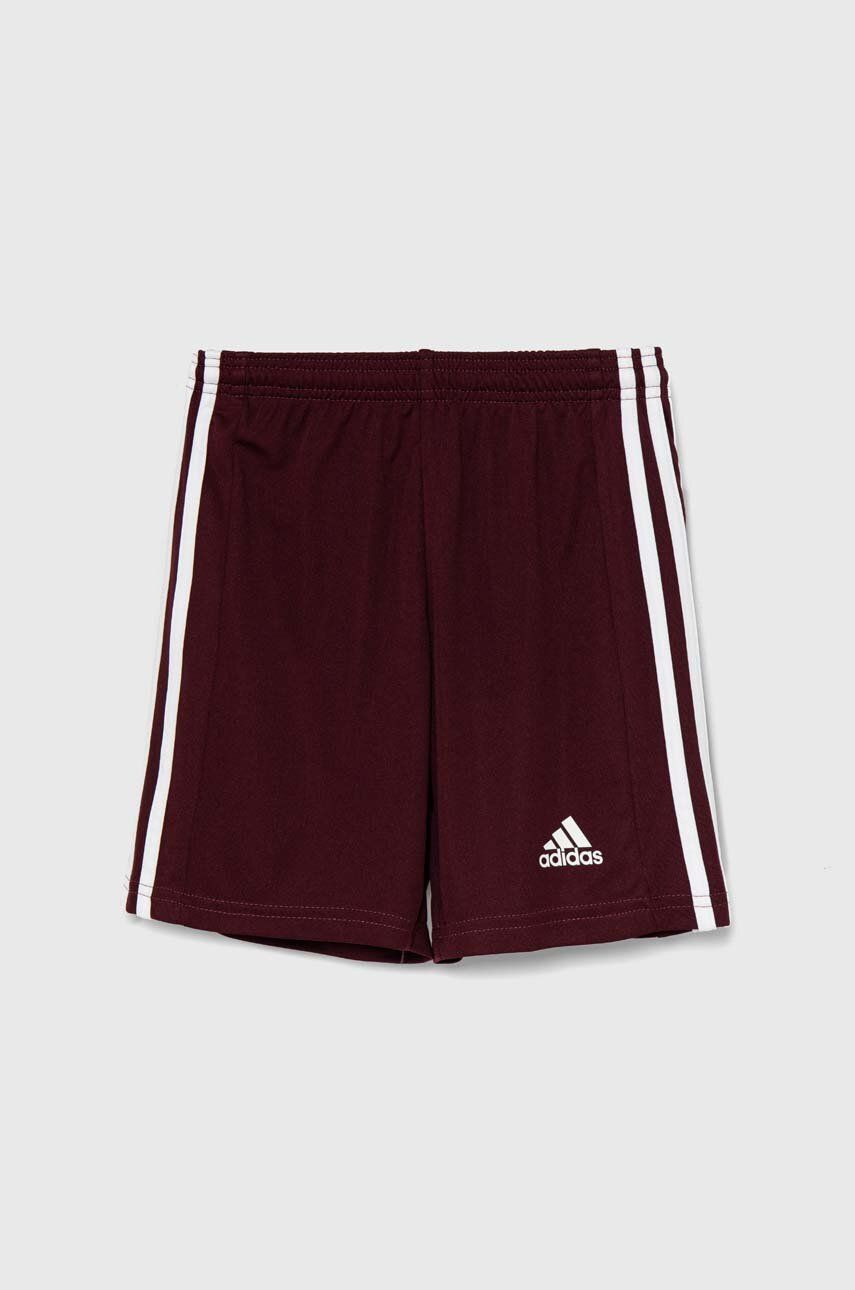 Detské krátke nohavice adidas Performance SQUAD 21 SHO bordová farba, vzorované, nastaviteľný pás GN8081