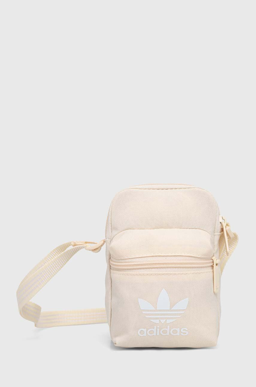 Malá taška adidas Originals béžová farba, IX7470