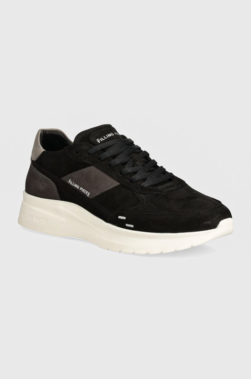 Semišové tenisky Filling Pieces Jet Runner čierna farba, 58122841861