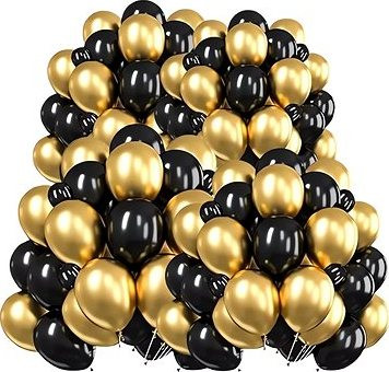 Foxter 2794 Čiernozlatá girlanda zo 102 balónikov