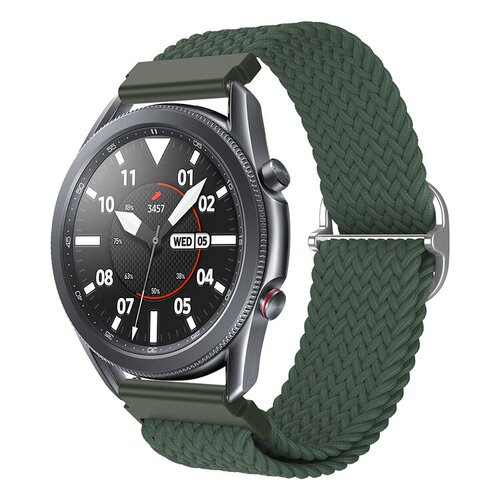 mobilNET uni látkový remienok na hodinky, 20 mm, khaki