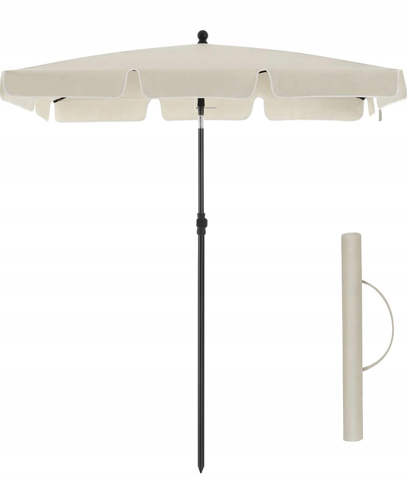 Zahradní slunečník s ochranným obalem Royal 200x125 cm krémový