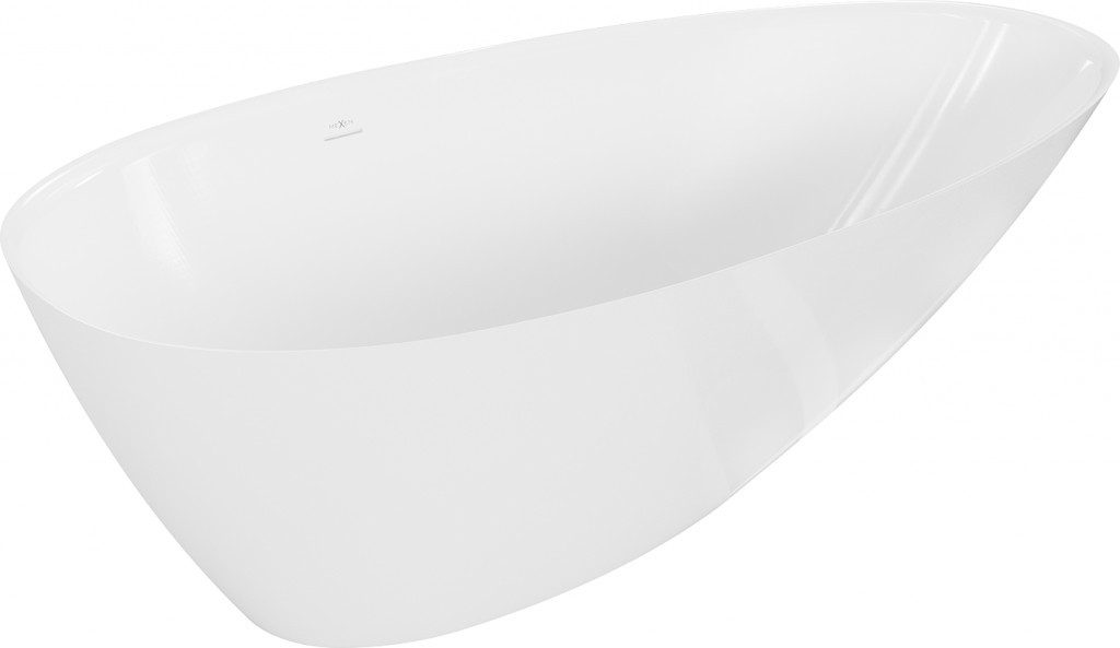MEXEN - Milano voľne stojaca vaňa liaty mramor 150 x 82 cm, biela lesk 57301508510