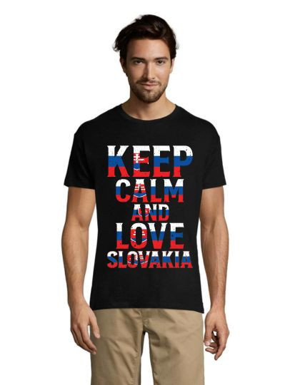 Keep calm and love Slovenia pánske tričko biele 4XS