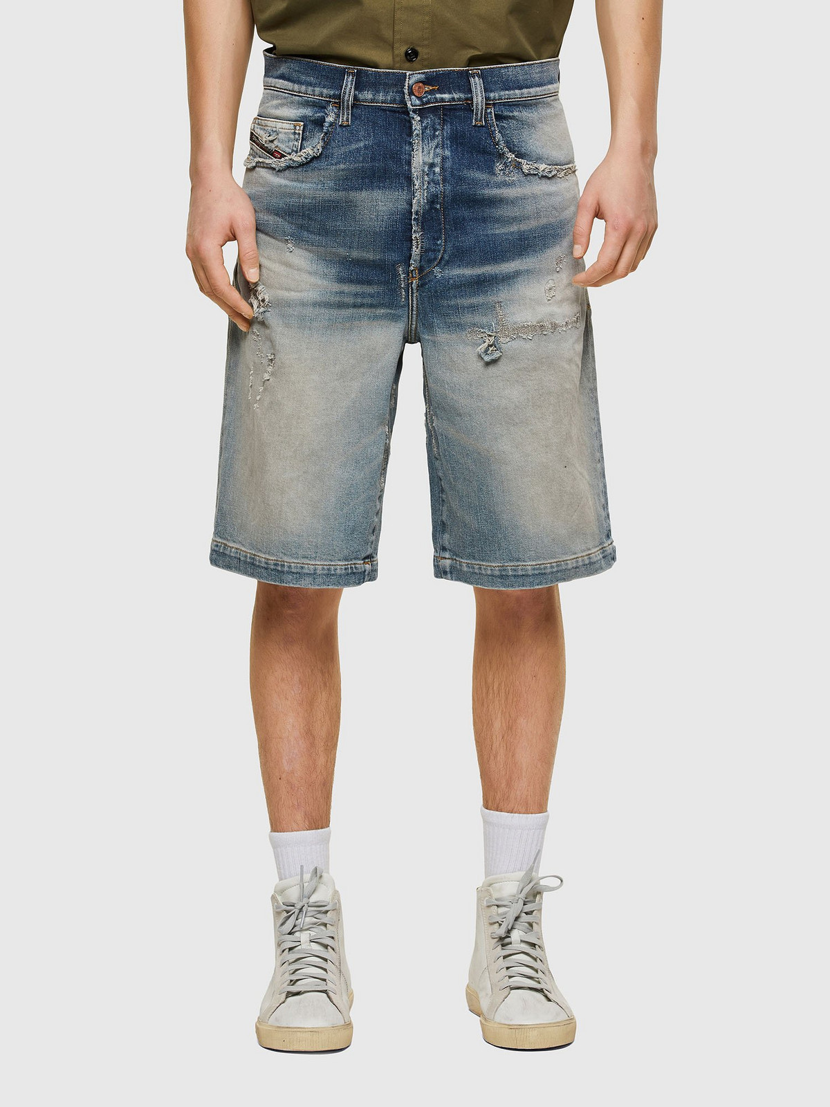 Diesel Krátke nohavice - D-MACS-SHORT SHORTS svetlomodré