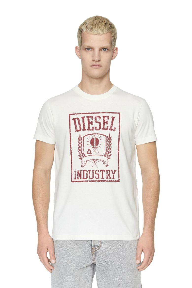 Diesel Tričko - T-DIEGOR-E10 T-SHIRT biele