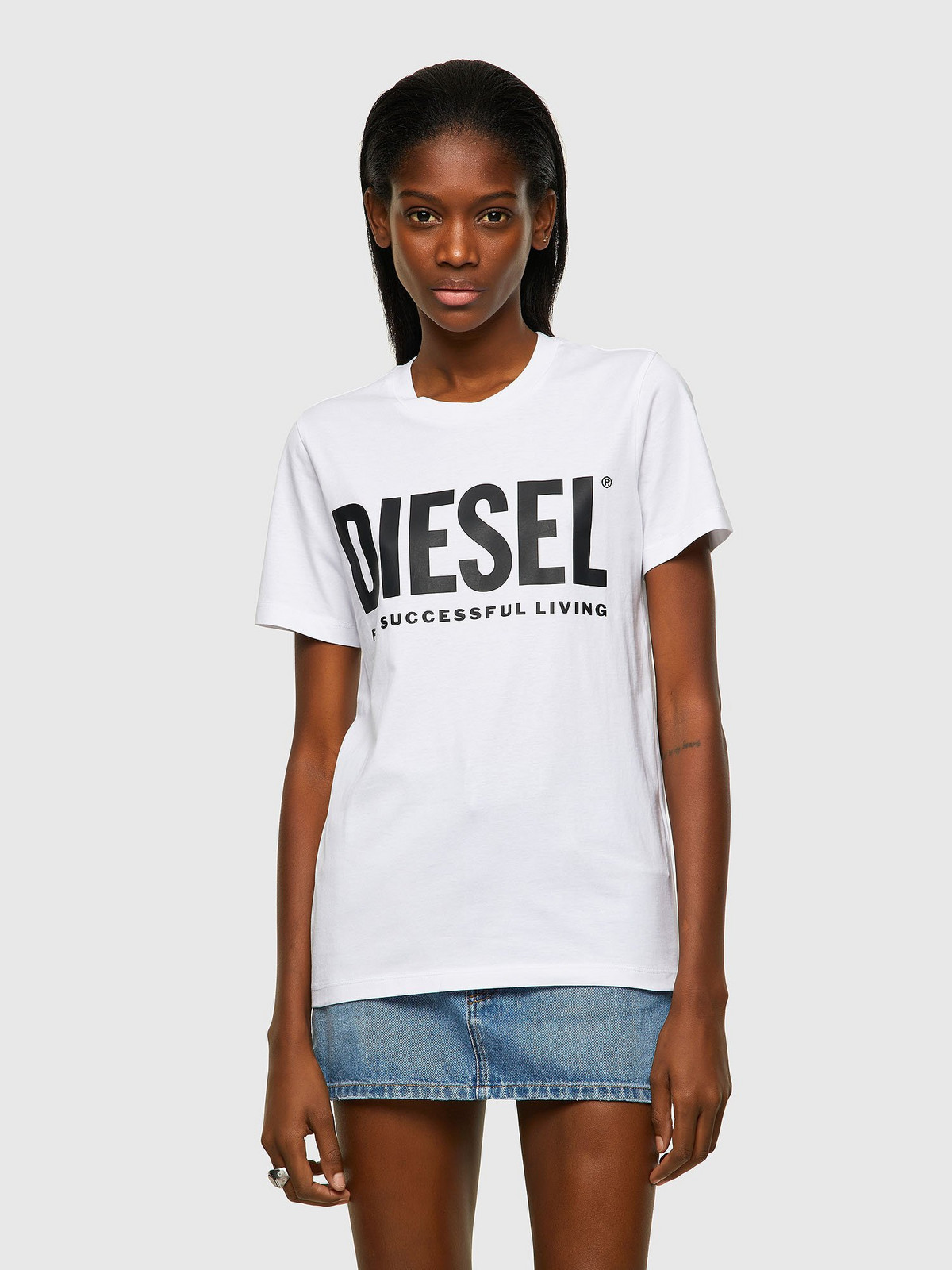 Tričko - Diesel TSILYECOLOGO TSHIRT biele