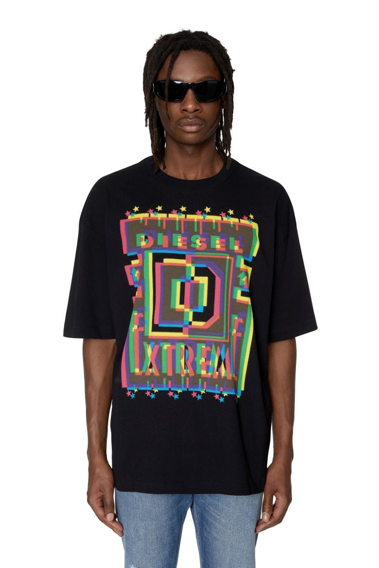 Diesel Tričko - T-WASH-E2 T-SHIRT čierne