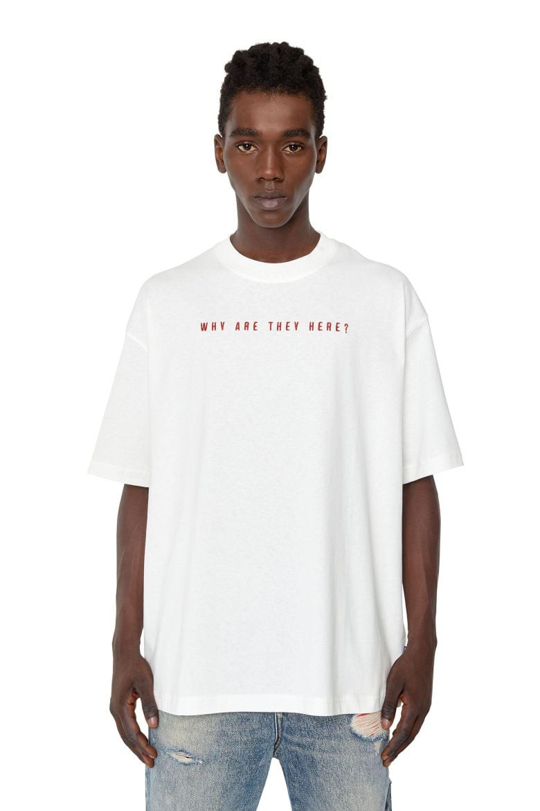 Diesel Tričko - T-WASH-E5 T-SHIRT biele