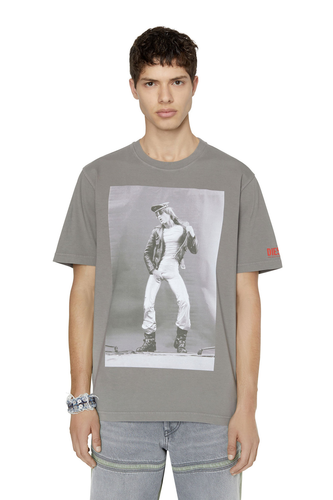 Diesel Tričko - PR-T-JUST-P3 T-SHIRT sivé