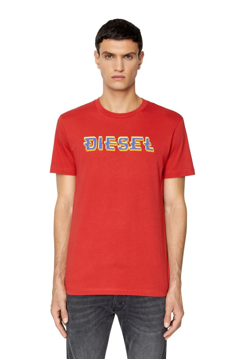 Diesel Tričko - T-DIEGOR-K52 T-SHIRT červené