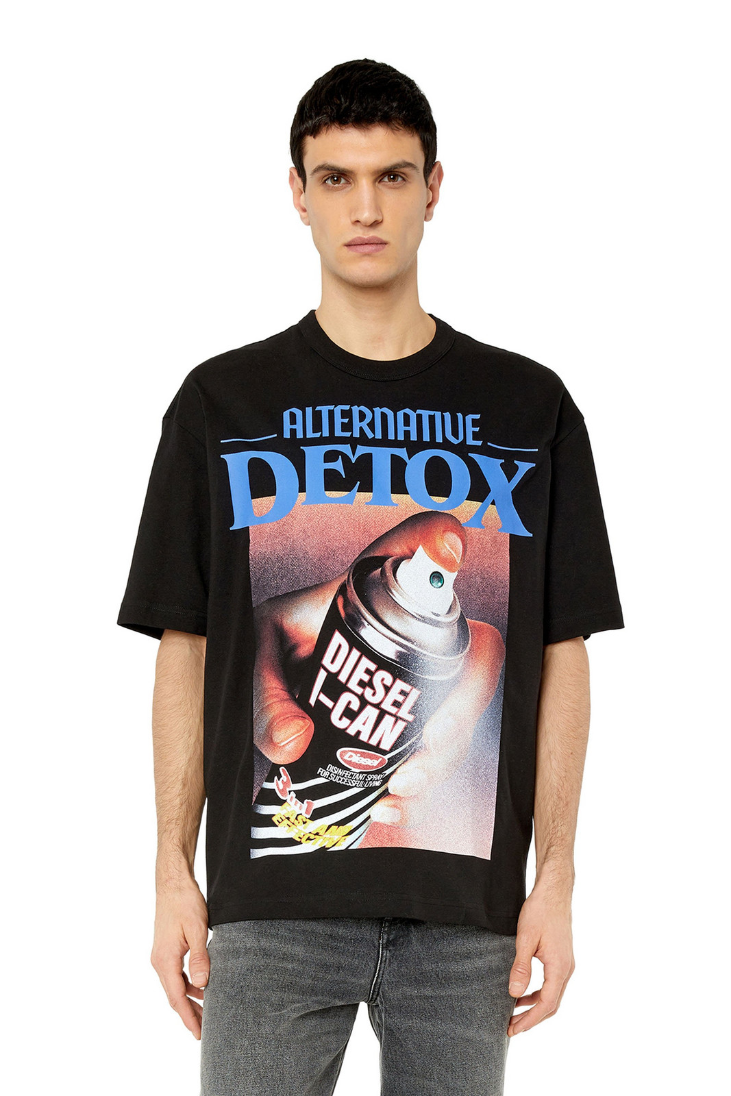 Diesel Tričko - T-WASH-G5 T-SHIRT čierne
