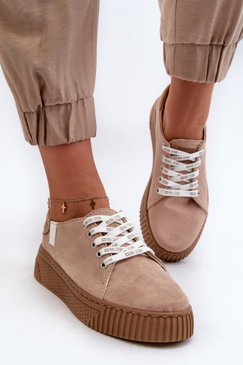 Women's sneakers MEMORY FOAM SYSTEM BIG STAR Dark beige