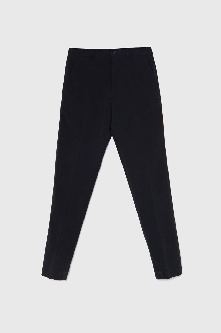 Nohavice Lindbergh pánske, tmavomodrá farba, strih chinos, 30-01040-NAVY