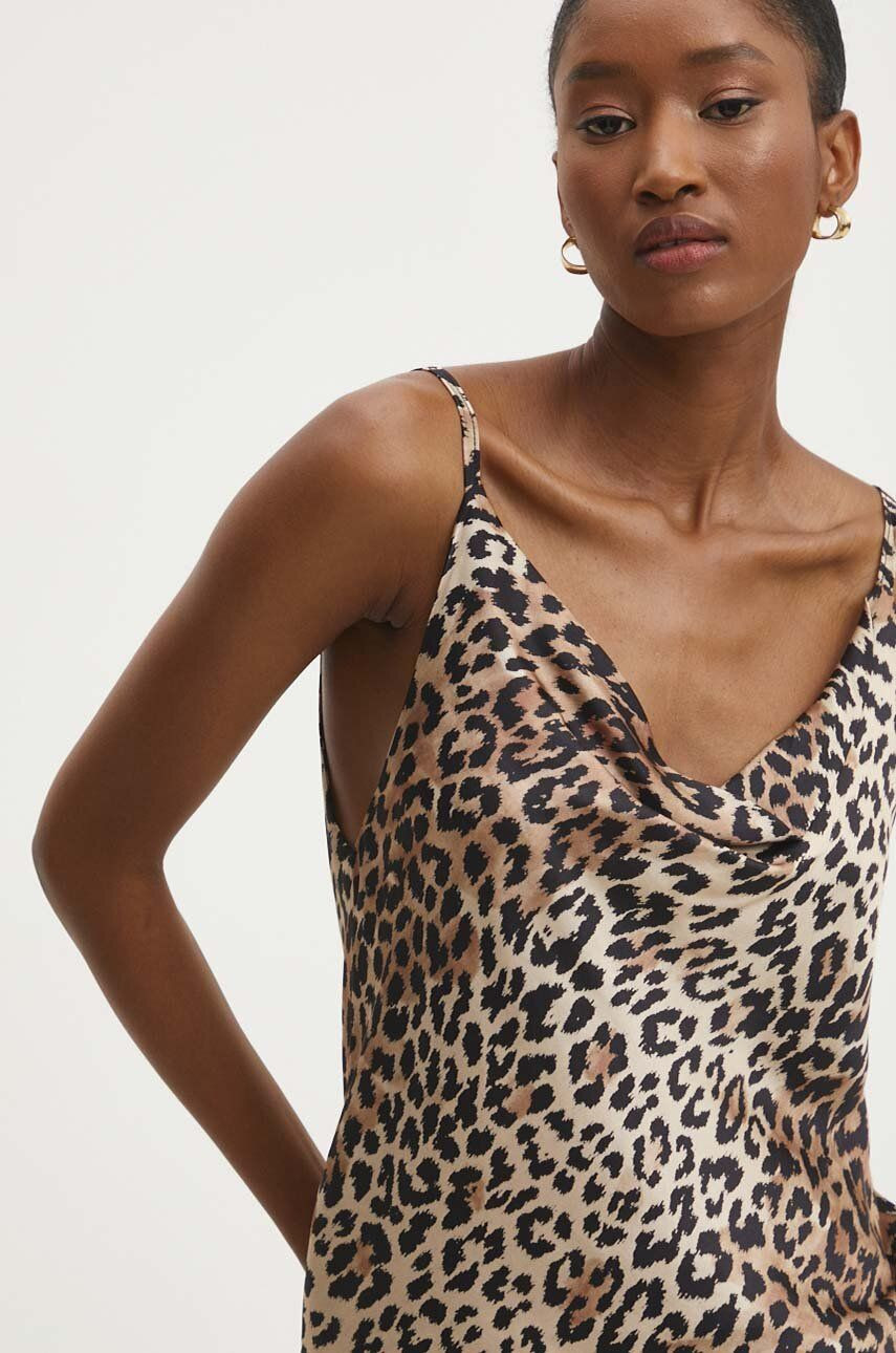 Blúzka Answear Lab hnedá farba, vzorovaná