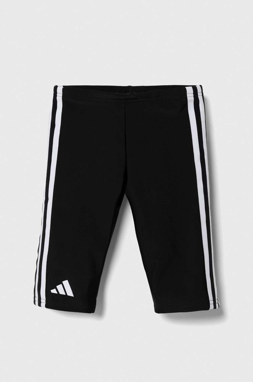 Detské krátke nohavice adidas Performance 3SAM čierna farba, nastaviteľný pás HR7479