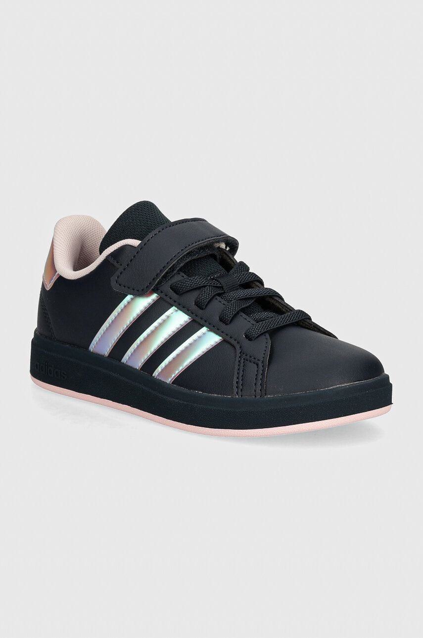 Detské tenisky adidas GRAND COURT 2.0 EL C tmavomodrá farba, IE3850