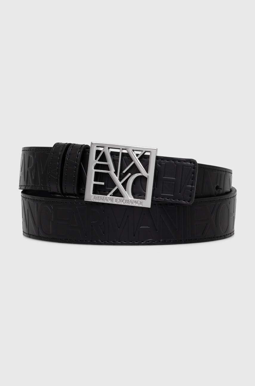 Obojstranný opasok Armani Exchange dámsky, čierna farba, 941179 CC793