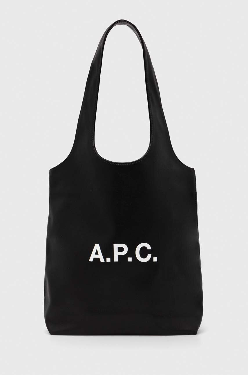 Taška A.P.C. tote ninon small čierna farba, PUAAT.M61861