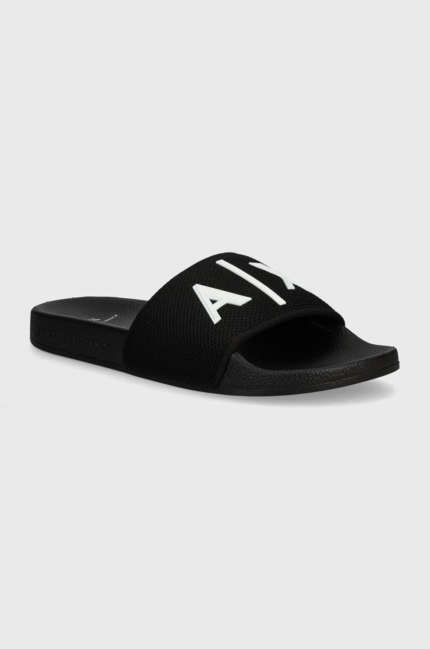 Šľapky Armani Exchange pánske, čierna farba, XUP001 XV820 S277