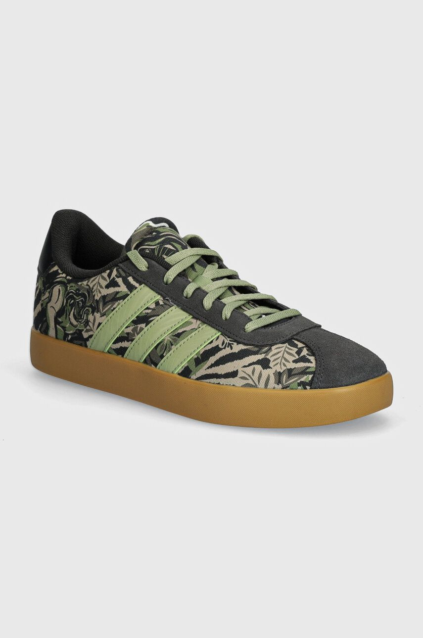 Detské tenisky adidas VL COURT LionKing zelená farba, IF4086